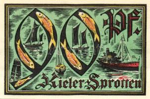 Német Birodalom/Weimari Köztársaság/ Kiel 1921. 70Pf(2x) + 80Pf(2x) + 90Pf(2x) 6klf db, teljes sor T:I,I-