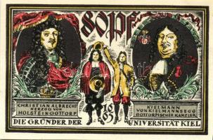 Német Birodalom/Weimari Köztársaság/ Kiel 1921. 70Pf(2x) + 80Pf(2x) + 90Pf(2x) 6klf db, teljes sor T...