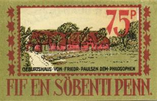 Német Birodalom/Weimari Köztársaság/ Langenhorn 1921. 50Pf + 75Pf + 1M 3klf db, teljes sor T:I