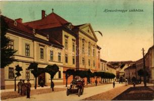 1912 Eger, Hevesvármegye székháza, automobil