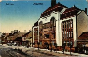 Debrecen, Megyeháza, Schweitzer Testvérek varrógép üzlete, villamos