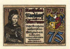 Német Birodalom/Weimari Köztársaság/ Norddorf 1921. 25Pf + 50Pf + 75Pf + 1M 4klf db, teljes sor T:I