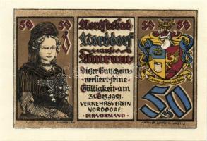 Német Birodalom/Weimari Köztársaság/ Norddorf 1921. 25Pf + 50Pf + 75Pf + 1M 4klf db, teljes sor T:I