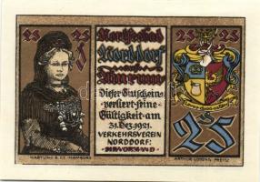 Német Birodalom/Weimari Köztársaság/ Norddorf 1921. 25Pf + 50Pf + 75Pf + 1M 4klf db, teljes sor T:I