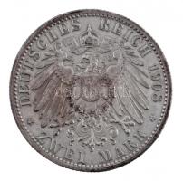 Német Államok / Szászország-Weimar-Eisenach 1908. 2M Ag "Wilhelm Ernst / 350 éves a Jénai Egyet...