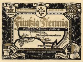 Német Birodalom/Weimari Köztársaság/ Plön D.N. 50Pf(5x) 5klf db, teljes sor T:I