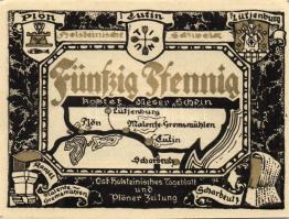 Német Birodalom/Weimari Köztársaság/ Plön D.N. 50Pf(5x) 5klf db, teljes sor T:I