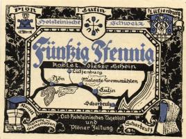 Német Birodalom/Weimari Köztársaság/ Plön D.N. 50Pf(5x) 5klf db, teljes sor T:I