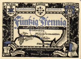 Német Birodalom/Weimari Köztársaság/ Plön D.N. 50Pf(5x) 5klf db, teljes sor T:I