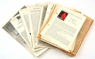 cca 1930-1950 Vegyes tűzoltósággal kapcsolatos tétel: oktatási anyagok, fényképek, tűzoltóautó reklámok