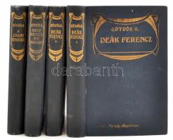 Eötvös Károly munkái 4 kötet. BP., 1906. Révai. Aranyozott egészvászon sorozatkötésben.