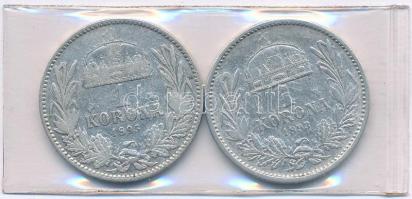 1893KB-1895KB 1K Ag "Ferenc József" (2x) T:2- Adamo K5