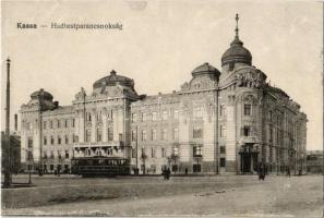 Kassa, Kosice; Hadtestparancsnokság, villamos / Army Headquarters, tram