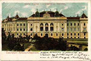 1902 Rimaszombat, Rimavská Sobota; Gömör Kishont T.E. Vármegye új székháza. Lévai Izsó kiadása / county hall