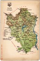 Fejér vármegye térképe. Kiadja Károlyi Gy. / Map of Fejér county (EM)