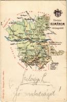1900 Komárom vármegye térképe. Kiadja Károlyi Gy. / Map of Komárnó county (EK)