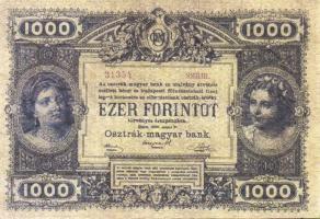 1880. 100Ft + 1890. 1000Ft + 1894. 50Ft + 1923. 1000.000K 80P fny-sal bankjegyek replikátjai