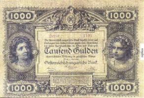 1880. 100Ft + 1890. 1000Ft + 1894. 50Ft + 1923. 1000.000K 80P fny-sal bankjegyek replikátjai