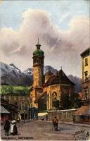 Innsbruck, Hofkirche / church. Wilhelm Stempfle Oilette s: R. Preuss (EK)