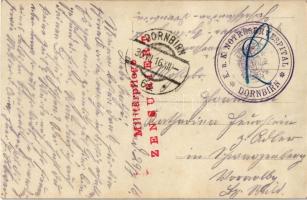 In lieber Gesellschaft / WWI K.u.K. (Austro-Hungarian) military romantic postcard, ijured soldier an...