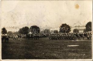 1914 44. Landwehr-Infanterietruppendivisionskommando Feldpost 53. / WWI K.u.K. (Austro-Hungarian) military training. photo (szakadás / tear)