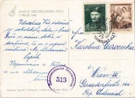 1948 Zdar XI. Vsesokolskému sletu v Praze / 11th Sokol meeting in Prague + So. Stpl (EK)