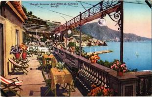 Amalfi, Grande terrazza dellHotel S. Caterina / hotel terrace (Rb)