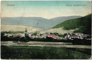1918 Csetnek, Stítnik; látkép madártávlatból / general view (fl)