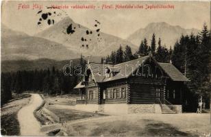 1908 Felsőhági, Visne Hagy, Vysné Hágy (Tátra, Tatry); Hohenlohe vadászkastély / Fürstl. Hohenlohe'sches Jagdschlösschen / hunting caslte  (EK)