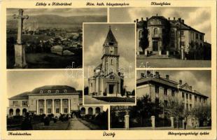 1940 Dorog, Kálvária, Községháza, Római katolikus bányatemplom, Munkásotthon, Bányaigazgatósági épület