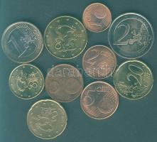 Finnország 1999-2003. 1c, 2c, 5c (2x), 10c, 20c (2x), 50c, 1€, 2€, benne egy vegyes évszámú sor, jobb évszámokkal T:1,2+