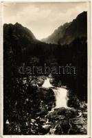 Tátra, Vysoké Tatry; Tarpataki-völgyi vízesés / Kohlbach Wasserfall / waterfall (r)