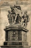 1908 Pozsony, Pressburg, Bratislava; Mária Terézia koronázási emlékszobor / statue (EK)
