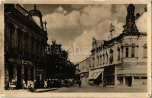 ~1950 Losonc, Lucenec; tér, Hracky, Kociarky, Obuva üzlete / square, shops (EK)