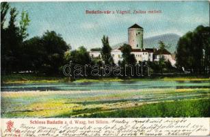 1904 Zsolna, Sillein, Zilina; Budatin vár a Vágnál, kastély. Kiadja Feitzinger Ede 626. A.J. 1904/14. / Budatín castle by the Váh River