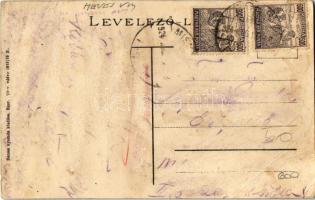 Eger, Római katolikus templom. Magyar zászlós és címeres szecessziós lap. Art Nouveau (Rb)