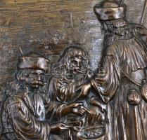 XIX. sz. vége, jelzés nélkül: Kuruc tábor. Öntöttvas fali dísztál / Cast iron plate d:40