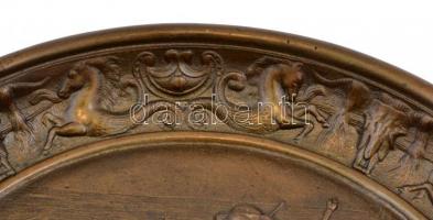 XIX. sz. vége, jelzés nélkül: Kuruc tábor. Öntöttvas fali dísztál / Cast iron plate d:40