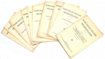 1928 Harcászati példák és megbeszélések. 1.-33. füzet. Mellékletekkel. Bp., 1928. M. kir. 4. számú h...