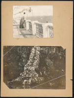 1900 Isola del Madre, padon ülve, kartonra kasírozott fotó, Berenczei Kováts Géza hidegpecséttel jel...