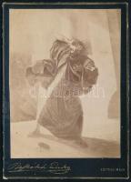 cca 1870 Festmény után készült fotómásolat, keményhátú fotó egy esztergomi műteremből, 16×11 cm