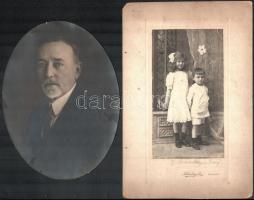 cca 1900 A berenczei Kováts család tagjait ábrázoló fotók, 7 db, 16×11 és 16,5×21 cm közötti méretekben