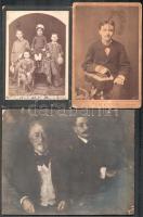 cca 1900 A berenczei Kováts család tagjait ábrázoló fotók, 7 db, 16×11 és 16,5×21 cm közötti méretek...