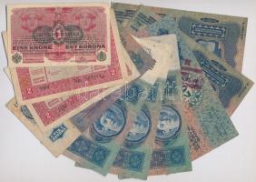 1916. 1K zöld "DEUTSCHÖSTERREICH" felülbélyegzéssel + 1917. 2K zöld "DEUTSCHÖSTERREIC...