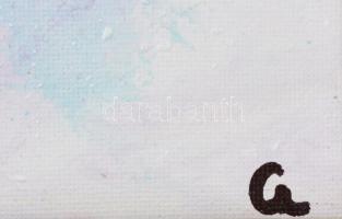 Csepregi Anita (1985-): Szitakötő I. Akril - vegyes technika, farost, jelzett, 40x30cm