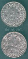 Német Államok/Württemberg 1856. 1Kr Ag + 1865. 1Kr Ag T:3+,3
