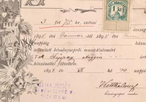 1898 Kéményseprő számla