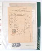 cca 1840-1940 Szegedi számlák és okmányok gyűjteménye. 53 db, mind különböző fejléces számla, régi o...