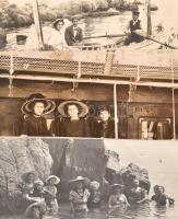 1911-1914 Abbázia, 3 db fotólap, 9×14 cm