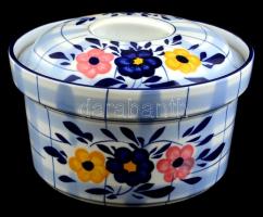 Jelzés nélkül: Nagy méretű dekoratív leveses tál. d: 26 m: 16 cm